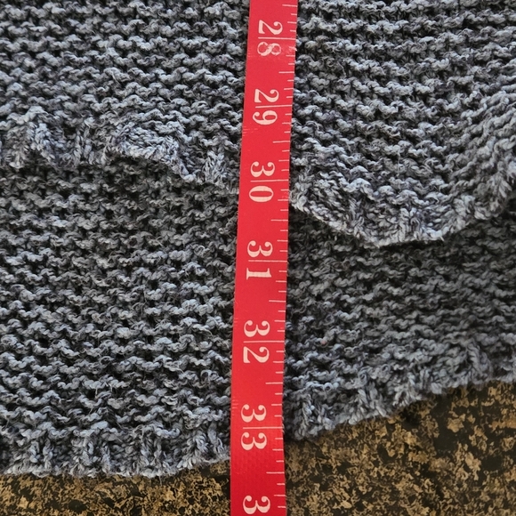 J.Jill Pure Jill Women's Blue Knit Sweater Tunic Length Hi Lo Hem Women M - Picture 8 of 12